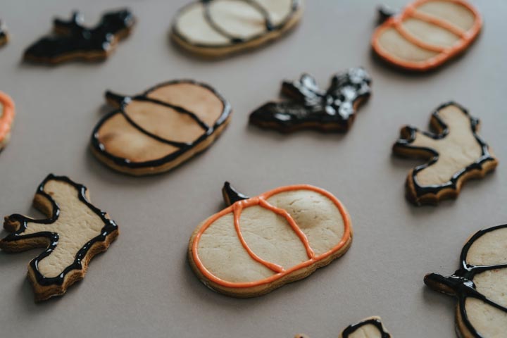 Galletas decoradas con motivos de Halloween